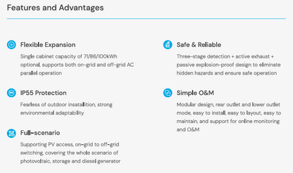 DYNESS DH100F-C100 (100kWh) No MPPT- On&Off Grid