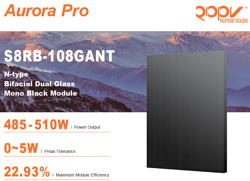Runda Solar AURORA 485Wp Pro S8RB-108GANT
