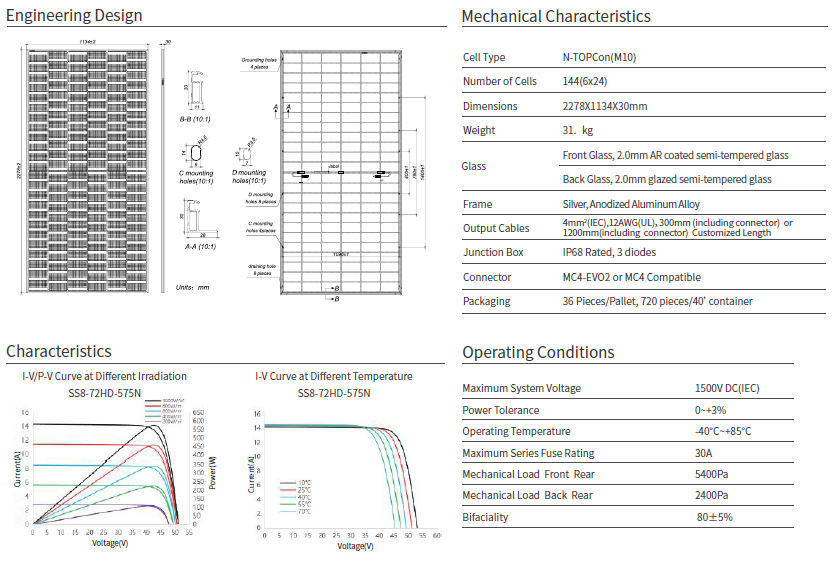 Solar Space 590wp SS8-72HD Silver Frame